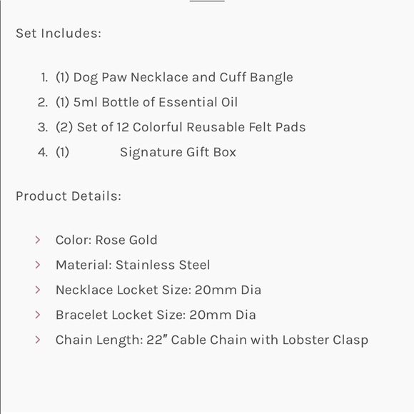 FINAL PRICE Dog Paw Necklace and Bracelet Set - Picture 6 of 7